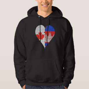 Sudadera Corazón de bandera camboyana canadiense