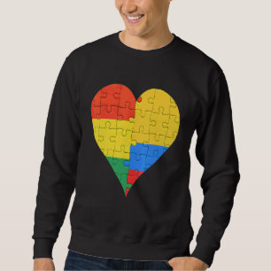 Sudadera Corazón de bandera colombiana de Bolivia