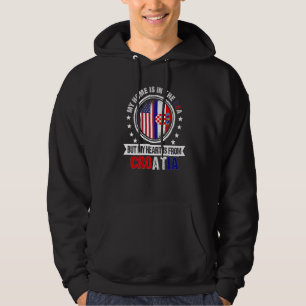 Sudadera Corazón de bandera croata estadounidense de Croaci