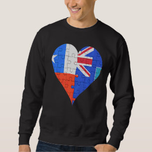 Sudadera Corazón de bandera de Montserrat de Chile
