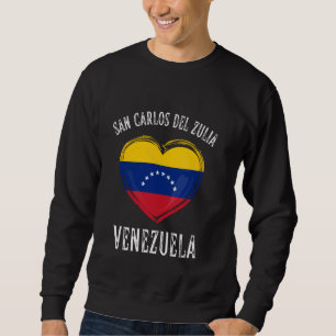 Sudadera Corazón de bandera de Venezuela San Carlos Del Zul