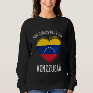 Sudadera Corazón de bandera de Venezuela San Carlos Del Zul