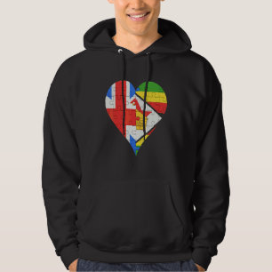 Sudadera Corazón de bandera de Zimbabue