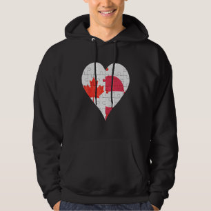 Sudadera Corazón de bandera groenlandés canadiense