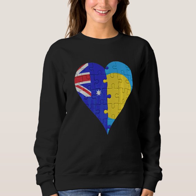 Sudadera Corazón de bandera palauana australiana (Anverso)