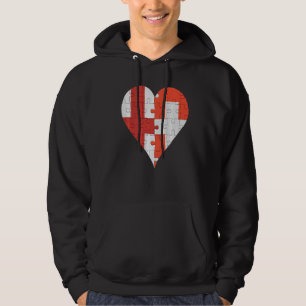 Sudadera Corazón de bandera suiza en inglés