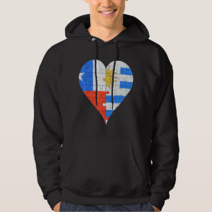 Sudadera Corazón de bandera uraguaya de Chile