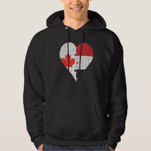 Sudadera Corazón de bandera yemení canadiense