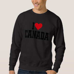 Sudadera Corazón de Canadá con corazón rojo amo Canadá
