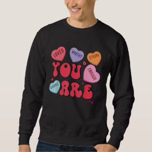 Sudadera Corazón de Caramelo Retro Día de San Valentín para