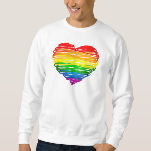 Sudadera Corazón de colores de arcoíris de SlipperyJoe gara