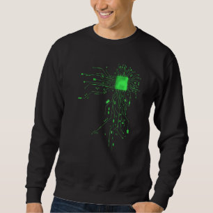 Sudadera Corazón de CPU AI Geek Jugador