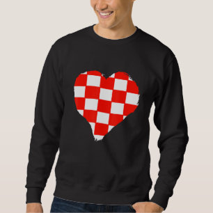 Sudadera Corazón de Croacia Amor Orgullo Croata Bandera Cro