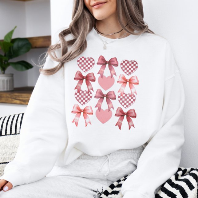 Sudadera Corazón de cuadros retro del día de San Valentín c (Subido por el creador)