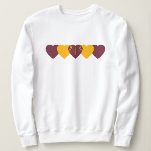 Sudadera Corazón de fanático de fútbol americano de Washing