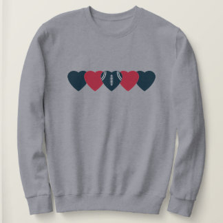 Sudadera Corazón de Fútbol Azul y Rojo Oscuro