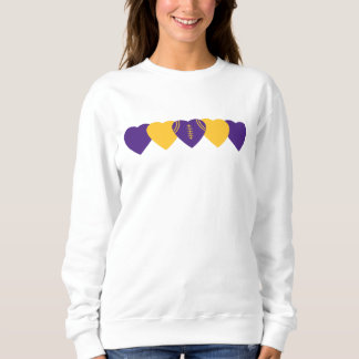 Sudadera Corazón de Fútbol Púrpura y Dorado