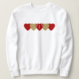 Sudadera Corazón de Fútbol Rojo y Dorado