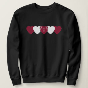 Sudadera Corazón de Fútbol Rojo y Negro Oscuro