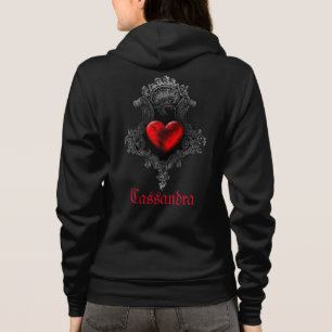 Sudadera Corazón de Gótico rojo personalizado