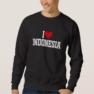 Sudadera Corazón de Indonesia con corazón rojo amo Indonesi