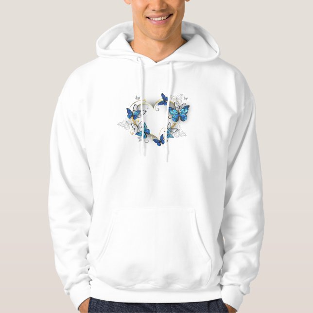Sudadera Corazón de joyas con mariposas Morfo (Anverso)