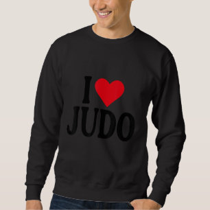Sudadera Corazón de judo con corazón rojo me encanta Judo 2