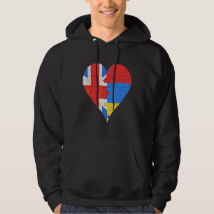 Sudadera Corazón de la bandera armenia británica