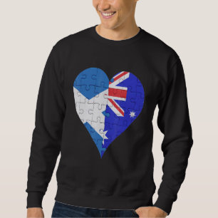 Sudadera Corazón de la bandera australiana de Escocia