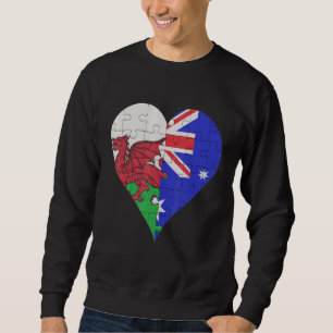 Sudadera Corazón de la bandera australiana galesa