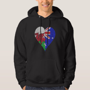 Sudadera Corazón de la bandera australiana galesa