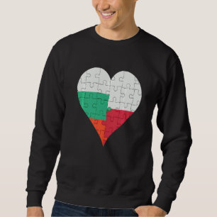 Sudadera Corazón de la bandera búlgara de Polonia