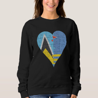 Sudadera Corazón de la bandera de Australia de Santa Lucía