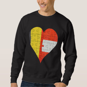 Sudadera Corazón de la bandera de Austria en Bélgica