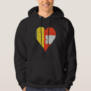 Sudadera Corazón de la bandera de Austria en Bélgica