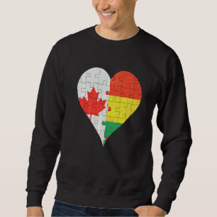 Sudadera Corazón de la bandera de Bolivia de Canadá