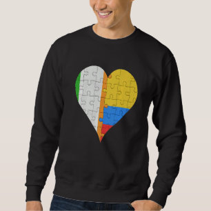 Sudadera Corazón de la bandera de Colombia en Irlanda