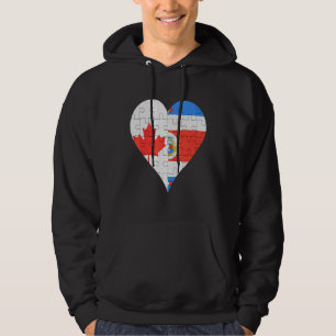 Sudadera Corazón de la bandera de Costa Rica de Canadá