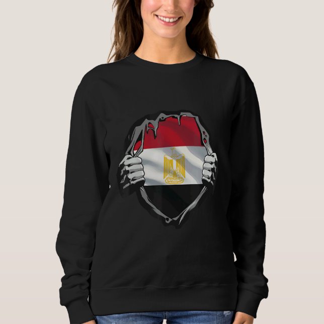 Sudadera Corazón de la bandera de Egipto (Anverso)