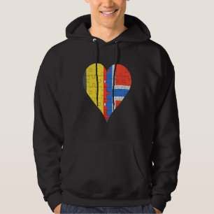 Sudadera Corazón de la bandera de Noruega en Bélgica