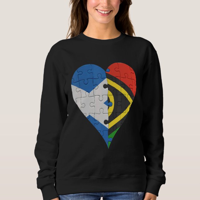 Sudadera Corazón de la bandera de Vanuatu en Escocia (Anverso)