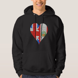 Sudadera Corazón de la bandera del Perú británico
