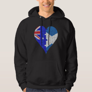 Sudadera Corazón de la bandera escocesa australiana