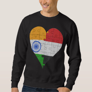Sudadera Corazón de la bandera india yemení