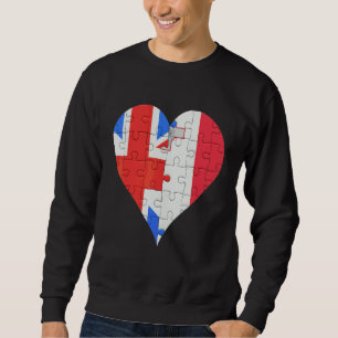 Sudadera Corazón de la bandera maltesa británica