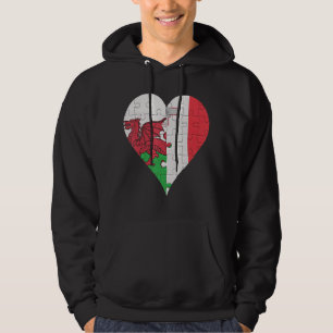 Sudadera Corazón de la bandera maltesa galesa