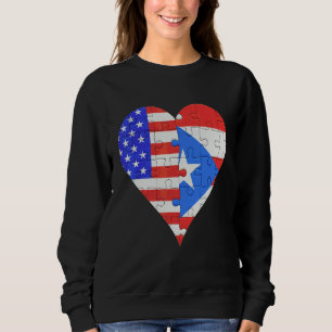 Sudadera Corazón de la Bandera Norteamericana