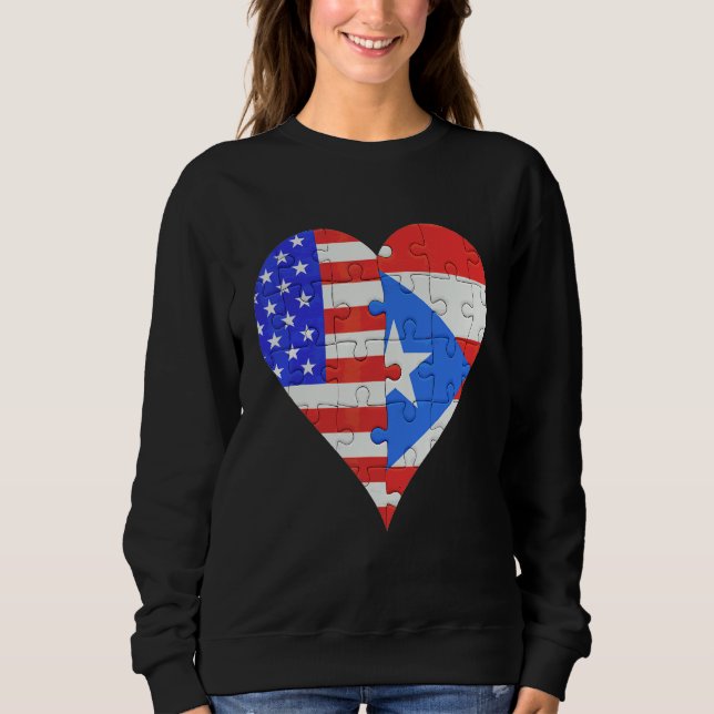 Sudadera Corazón de la Bandera Norteamericana (Anverso)