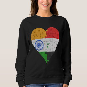 Sudadera Corazón de la bandera siria india