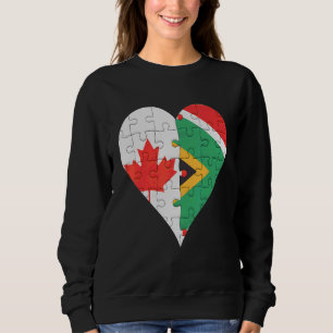 Sudadera Corazón de la bandera sudafricana canadiense
